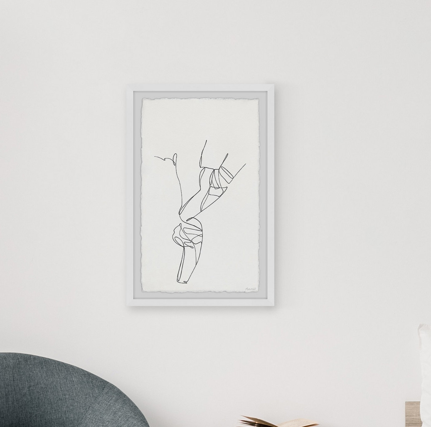 Marmont Hill 'Ballet Outline' Framed Print on Paper | Wayfair